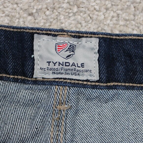 Tyndale FR Jeans Mens 35x34 Blue 5-Pocket FRMC FLF 800 Flame Resistant Workwear - Picture 12 of 16